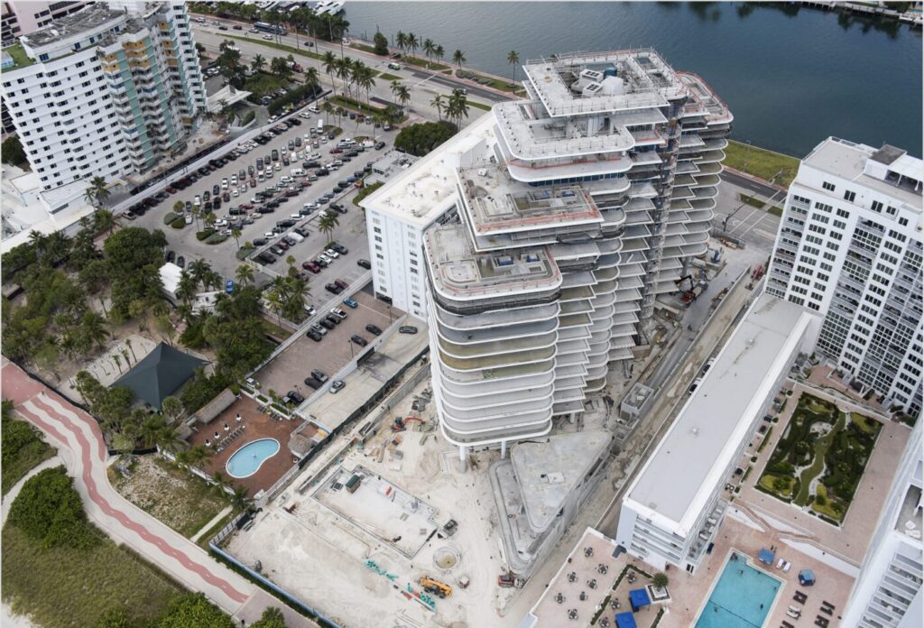 Luxury mid rise building southern view